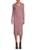 color BEET_ROOT, Vince | Ribbed Polo Wool-Blend Bodycon Dress