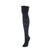 Memoi | Women's Diamond Pointelle Chunky Knit Over-The-Knee Warm Socks, 颜色Black