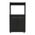 商品第1个颜色Black, FM Furniture | Rockford Kitchen Cart, Open Shelf, Double Door Cabinet, Two Interior Shelves
