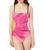 商品Calvin Klein | Women's Classic Bandeau One Piece Swimsuit with Tummy Control颜色Rosebud