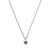 商品Coach | Faux Stone Crystal Heart Pendant Necklace颜色Blue, Rhodium