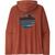 颜色: Skyline Stencil/Burl Red X-Dye, Patagonia | Cap Cool Daily Graphic Hooded Shirt - Men's