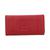 color Red, Mancini Leather Goods | Women's Pebbled Collection RFID Secure Trifold Wing Wallet