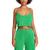 Steve Madden | Steve Madden Womens Gianna Pleated Cropped Tank Top, 颜色Bright Green