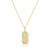商品第1个颜色Gold|White Diamondettes, Melinda Maria | Engravable #TAGME Rectangular Charm Necklace