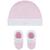 NIKE | Baby Boys or Baby Girls Swoosh Hat and Booties, 2 Piece Set, 颜色Pink Foam, White