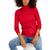 商品Tommy Hilfiger | Women's Long Sleeve Cotton Turtleneck Top颜色Chili Pepper