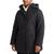 商品Ralph Lauren | Plus Size Faux-Leather Trimmed Hooded Anorak Quilted Coat, Created for Macy's颜色Black