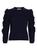 商品FRAME | Cashmere-Wool Shirred Sleeve Sweater颜色NAVY