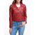 color Deep Red, Levi's | Plus Size Faux Leather Belted Motorcycle Jacket