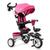 颜色: pink, Hivvago | 6-in-1 Detachable Kids Baby Stroller Tricycle with Canopy and Safety Harness-Blue