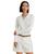 Ralph Lauren | Petite Rib-Knit Long-Sleeve Polo Cardigan, 颜色White