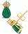 颜色: Emerald, Macy's | Emerald (1-3/8 ct. t.w.) and Diamond (1/8 ct. t.w.) Stud Earrings in 14k Yellow Gold (Also in Sapphire)