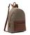 Tommy Hilfiger | Amelia II Medium Dome Backpack-Square Monogram Jacquard, 颜色Tan/Dark Chocolate