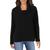 color Black, Love by Design | Love by Design Womens Venice Cowl Neck Ribbed Trim Pullover Sweater