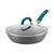 颜色: Gray With Blue Handles, Rachael Ray | Create Delicious Hard Anodized Aluminum Nonstick 10.25" Deep Skillet
