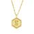 color S, Essentials | Gold Plate Diamond Cut Initial Pendant Necklace, 16" + 2" extender