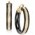 商品第1个颜色Gold, Macy's | Onyx Hoop Earrings (26 ct. t.w.) in 14k Gold and 14k White Gold