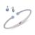 商品第1个颜色Blue, Givenchy | Silver-Tone 2-Pc. Set White Floating Stone & Crystal Cuff Bangle Bracelet & Matching Stud Earrings