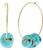 color Turquoise, Chan Luu | Lions Paw Disc Hoop Earrings