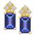 商品第3个颜色Tanzanite, Macy's | Ruby (1-3/8 ct. t.w.) & Diamond (1/8 ct. t.w.) Crown Stud Earrings in 14k Gold (Also in Emerald & Tanzanite)