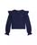 颜色: NEWPORT NAVY W/ COLLEGE PINK, Ralph Lauren | Big Girls Ruffled Cotton-Modal Long-Sleeve Top