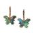 Lonna & Lilly | Gold-Tone Pavé & Stone Butterfly Drop Earrings, 颜色Green