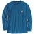 商品Carhartt | Carhartt Men's Force Relaxed Fit Midweight LS Pocket T-Shirt颜色Marine Blue