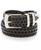 颜色: BLACK, Perry Ellis | Men's Leather Braided Belt男士真皮腰带（1条装）