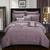 颜色: Purple, Chic Home Design | Zarina 10 Piece Reversible Comforter Bed in a Bag Ruffled Pinch Pleat Motif Pattern Print Complete Bedding Set KING