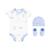 NIKE | Baby Boys or Girls All-Over Print Bodysuit, Hat and Booties Gift Box Set, 3-Piece, 颜色Sail