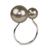 颜色: Gray/Silver, Kim Seybert | Faux-Pearl Napkin Ring