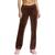 商品Juicy Couture | Women's Mid-Rise Embellished Velour Pants颜色Brown Sugar