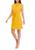color Mustard, Sandra Darren | Women's Cap Sleeve Drawstring Waist Shirtdress