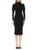 ALEXIA ADMOR | Divya Puff Sleeve Midi Sheath Dress, 颜色BLACK
