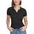 商品第4个颜色Black, Calvin Klein | Women's Ribbed Quarter-Button Polo Shirt