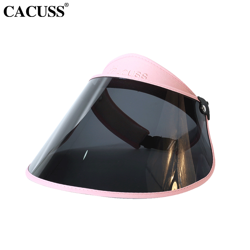 CACUSS | cacuss太阳帽女面罩防晒帽防紫外线偏光户外钓鱼可调节遮脸遮阳帽-C0273-C0274, 颜色粉色C0274
