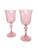 商品第1个颜色ROSE, Estelle Colored Glass | Tinted Regal Goblets 2-Piece Set