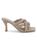 商品Ash | Mina Crisscross Leather Sandals颜色PEARL