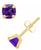 颜色: Amethyst, Macy's | Gemstone Stud Earrings in 10k Yellow Gold