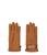 颜色: Chestnut, UGG | Logo Leather Smart Gloves with Conductive Tips and Recycled Microfur Lining