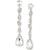 商品Givenchy | Silver-Tone Crystal Pear Drop Linear Earrings颜色Silver