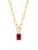 颜色: JUL, brook & york | Mackenzie 14K-Yellow-Gold Vermeil & Birthstone Pendant Necklace