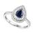 商品第3个颜色Sapphire, Macy's | Emerald (5/8 ct. t.w.) & Diamond (1/3 ct. t.w.) Teardrop Halo Ring in 14k Gold (Also in Ruby & Sapphire)