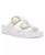 颜色: White Raffia, Anne Klein | Women's Happy Double Band Embellished Buckle Footbed Sandals