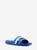 商品Michael Kors | Brandy Metallic Striped Logo Slide Sandal颜色ELECTRIC BLUE