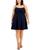 颜色: Navy, City Studios | City Studio Womens Plus Crepe Lace Back Mini Dress