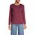 颜色: Rich burgundy, Lands' End | Petite Relaxed Supima Cotton Long Sleeve Crew Neck T-Shirt