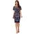 Adrianna Papell | Embellished Flutter-Sleeve Sheath Dress, 颜色Navy Blush