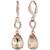 商品Givenchy | Silver-Tone Circle & Pear-Shape Crystal Double Drop Earrings颜色Rose Gold